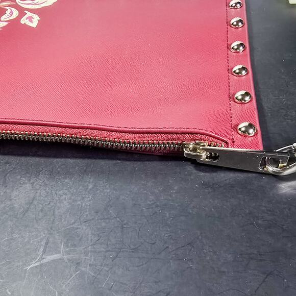 White House Black Market New studded clutch with painted floral design - Picture 5 of 9